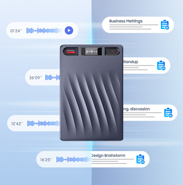 Recordings transfer to the app or web in seconds, so everything is easy to find and review.